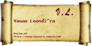Vasas Leonóra névjegykártya